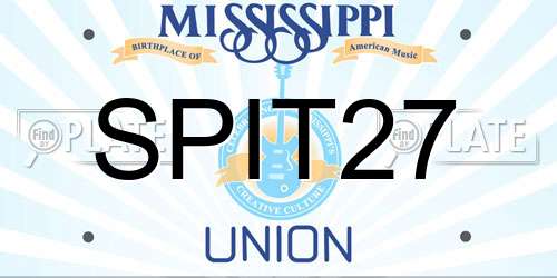 SPIT27 Mississippi License Plate