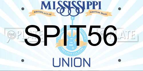 SPIT56 Mississippi License Plate