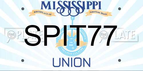 SPIT77 Mississippi License Plate