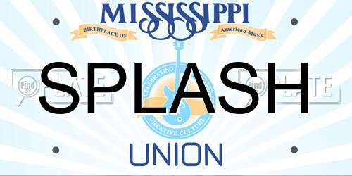 SPLASH Mississippi License Plate
