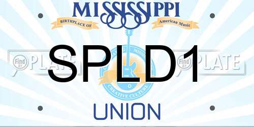 SPLD1 Mississippi License Plate