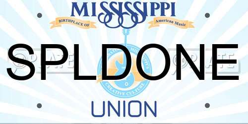SPLDONE Mississippi License Plate