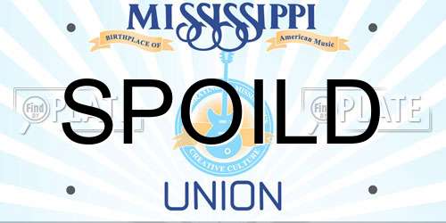 SPOILD Mississippi License Plate