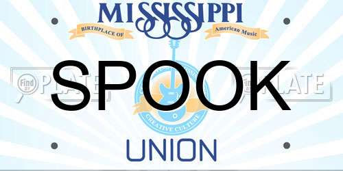 SPOOK Mississippi License Plate
