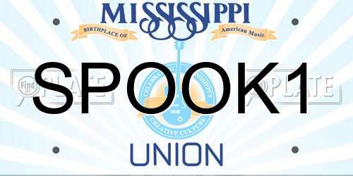 SPOOK1 Mississippi License Plate