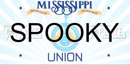 SPOOKY Mississippi License Plate