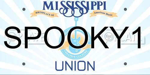 SPOOKY1 Mississippi License Plate
