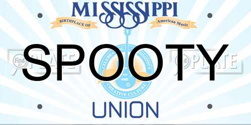 SPOOTY Mississippi License Plate