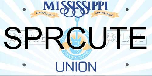 SPRCUTE Mississippi License Plate