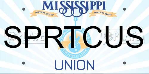 SPRTCUS Mississippi License Plate