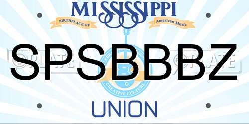 SPSBBBZ Mississippi License Plate