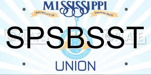 SPSBSST Mississippi License Plate