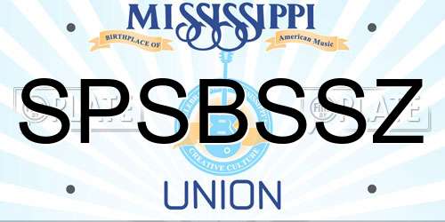 SPSBSSZ Mississippi License Plate