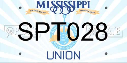SPT028 Mississippi License Plate