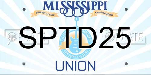 SPTD25 Mississippi License Plate