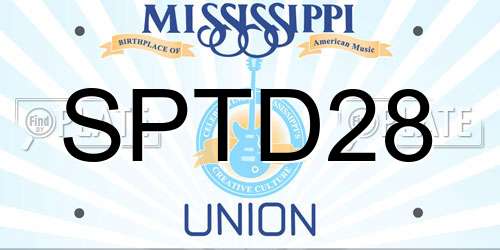 SPTD28 Mississippi License Plate