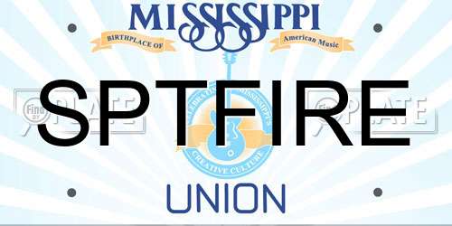SPTFIRE Mississippi License Plate