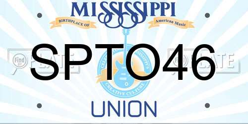 SPTO46 Mississippi License Plate