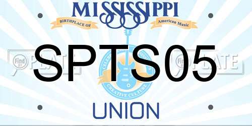 SPTS05 Mississippi License Plate