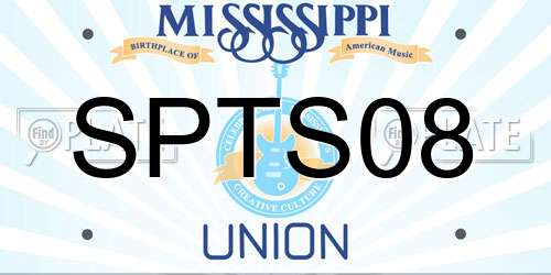 SPTS08 Mississippi License Plate