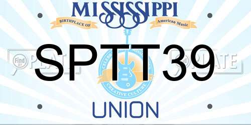 SPTT39 Mississippi License Plate