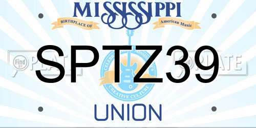 SPTZ39 Mississippi License Plate