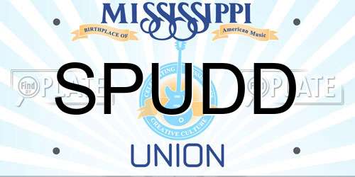 SPUDD Mississippi License Plate