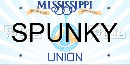 SPUNKY Mississippi License Plate