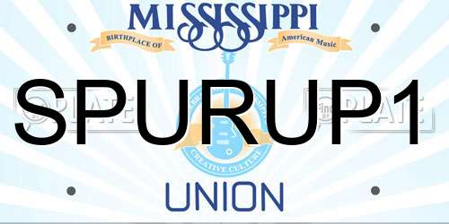 SPURUP1 Mississippi License Plate