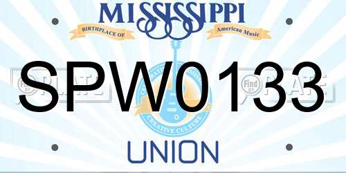 SPW0133 Mississippi License Plate
