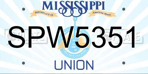 SPW5351 Mississippi License Plate