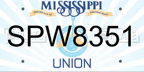 SPW8351 Mississippi License Plate