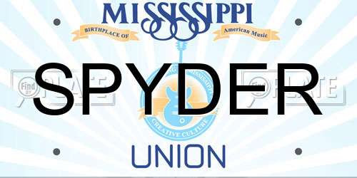 SPYDER Mississippi License Plate