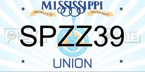 SPZZ39 Mississippi License Plate