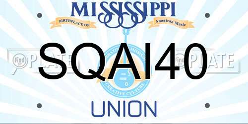 SQAI40 Mississippi License Plate