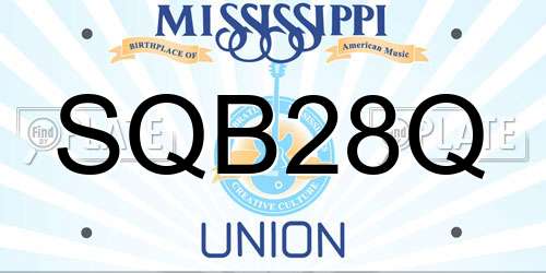 SQB28Q Mississippi License Plate