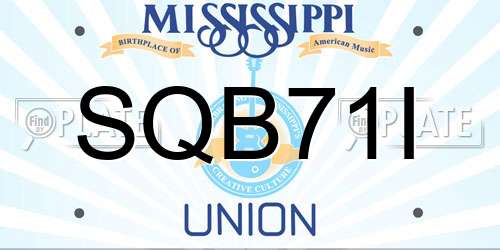 SQB71I Mississippi License Plate