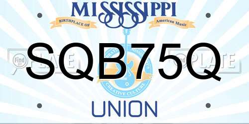 SQB75Q Mississippi License Plate