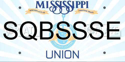 SQBSSSE Mississippi License Plate