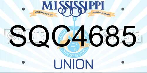 SQC4685 Mississippi License Plate