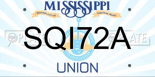 SQI72A Mississippi License Plate