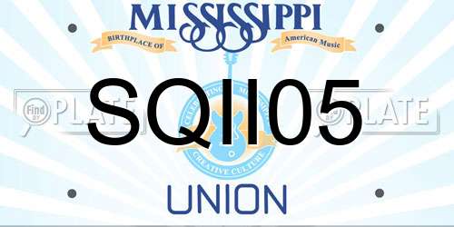 SQII05 Mississippi License Plate