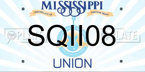 SQII08 Mississippi License Plate