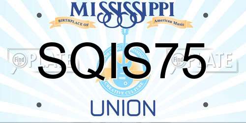 SQIS75 Mississippi License Plate