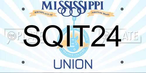 SQIT24 Mississippi License Plate