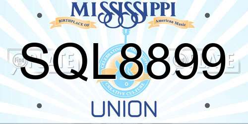 SQL8899 Mississippi License Plate