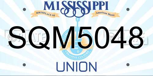 SQM5048 Mississippi License Plate