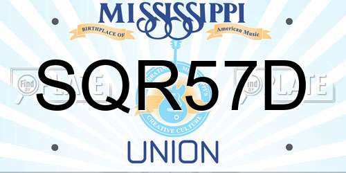 SQR57D Mississippi License Plate