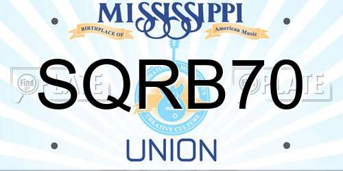 SQRB70 Mississippi License Plate