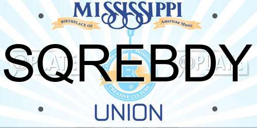 SQREBDY Mississippi License Plate